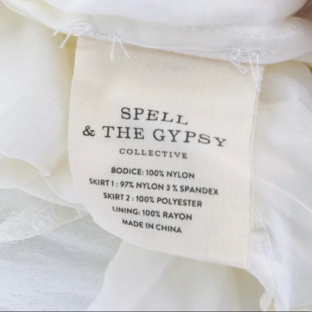Spell & the Gypsy Free People Zoe White Tulle Wedding Bridal Ball Gown XL BNWT - Picture 13 of 15